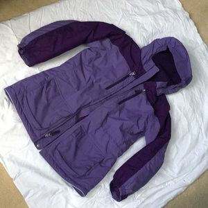 Lands’ End Girls Squall parka. Purple and lilac.